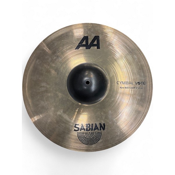 Used SABIAN 18in AA RAW BELL CRASH Cymbal