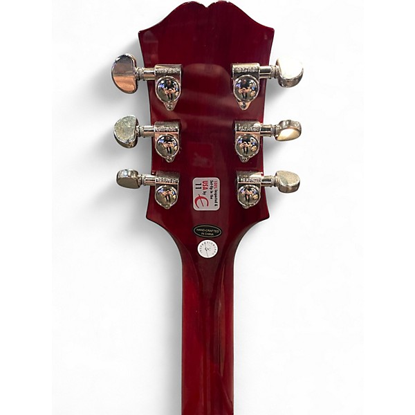 Used 2010s Epiphone Wildkat with Bigsby Wine Red Hollow Body Electric Guitar