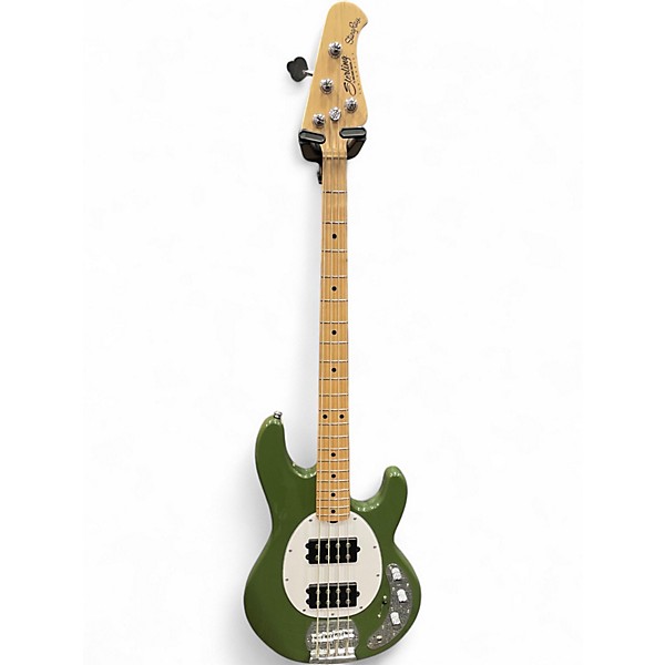 Used Sterling by Music Man SUB Series StringRay Ray4 HH Olive Green Electric Bass Guitar