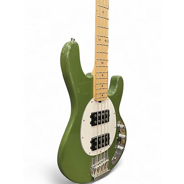 Used Sterling by Music Man SUB Series StringRay Ray4 HH Olive Green Electric Bass Guitar