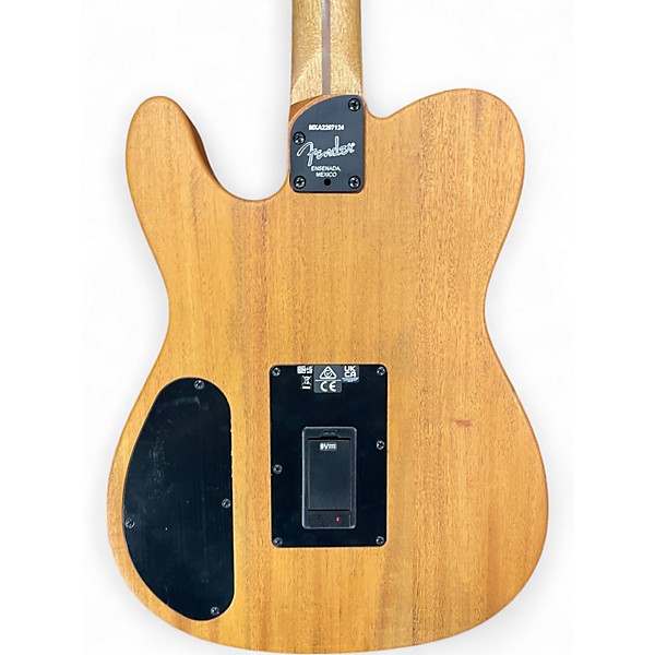 Used Fender Acoustasonic Player Telecaster Black Acoustic Electric Guitar