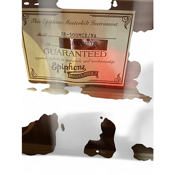 Used Epiphone Masterbuilt DR-500MCE Antique Natural Acoustic Electric Guitar