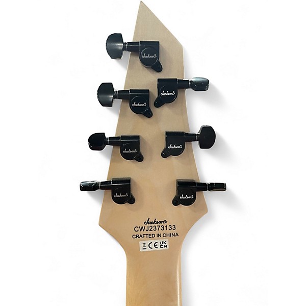 Used Jackson JS22-7 Dinky 7 String Black Solid Body Electric Guitar