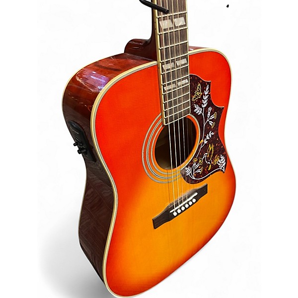 Used Epiphone hummingbird sunburst Acoustic Electric Guitar