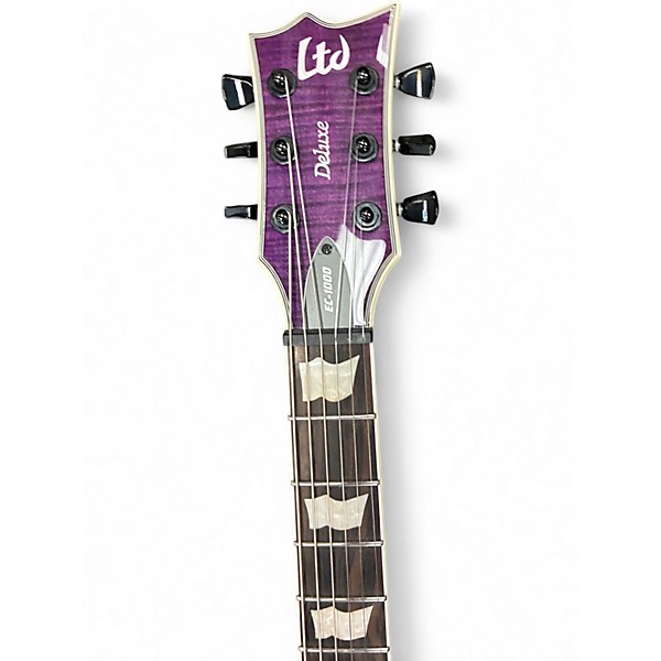 Used ESP LTD EC1000 Deluxe Trans Purple Solid Body Electric Guitar