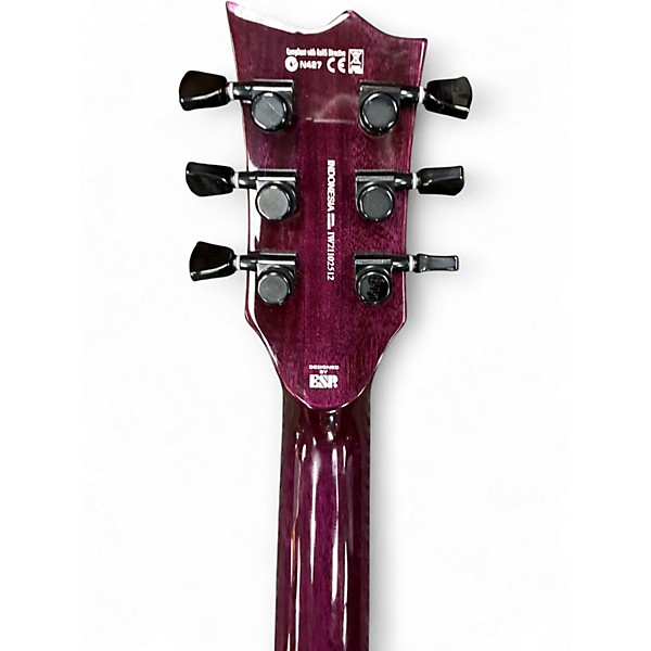 Used ESP LTD EC1000 Deluxe Trans Purple Solid Body Electric Guitar