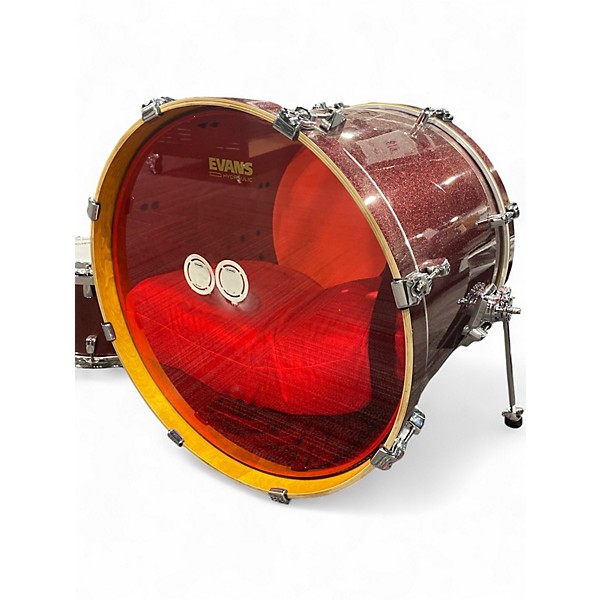 Used TAMA 5 Piece Silverstar Ruby SPARKLE Drum Kit