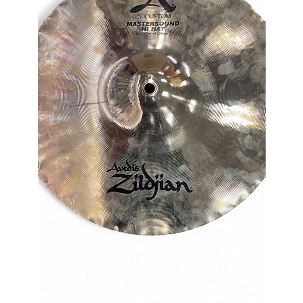 Used Zildjian 14in A Custom Mastersound Hi Hat Bottom Cymbal