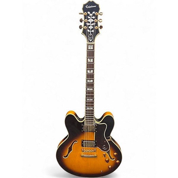 Used Epiphone Sheraton II 2 Tone Sunburst Hollow Body Electric Guitar