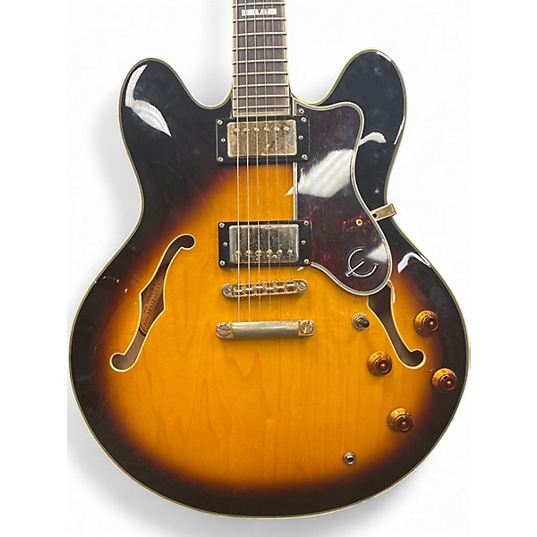 Used Epiphone Sheraton II 2 Tone Sunburst Hollow Body Electric Guitar