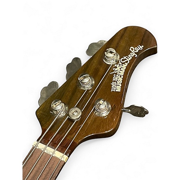 Used 2010s Ernie Ball Music Man USA Family Reserve Stingray 4 Metallic Orange Electric Bass Guitar
