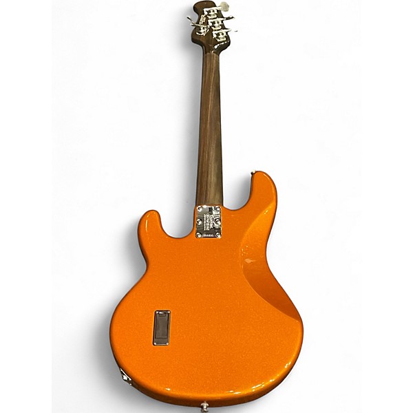Used 2010s Ernie Ball Music Man USA Family Reserve Stingray 4 Metallic Orange Electric Bass Guitar