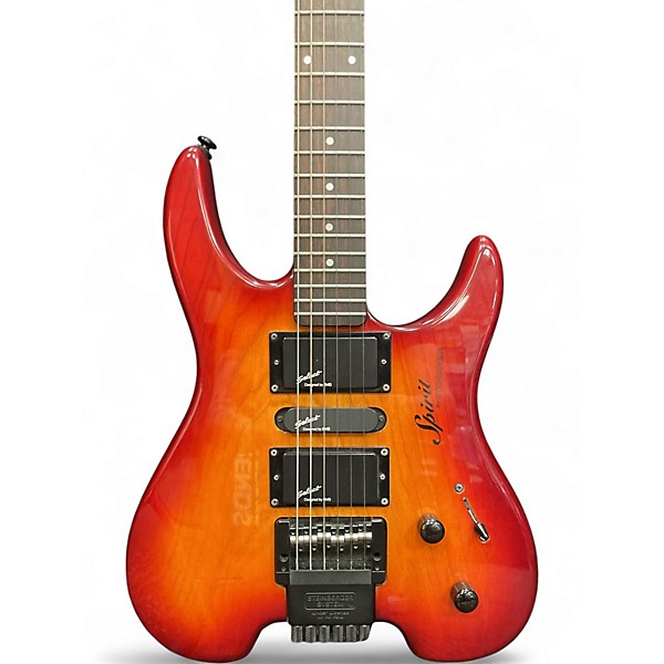 Vintage 1990s Spirit GU Cherry Sunburst Solid Body Electric Guitar