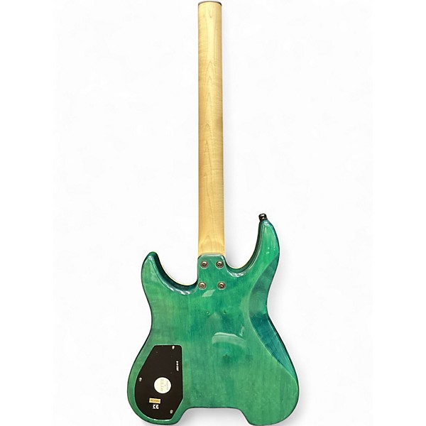 Vintage 1990s Spirit GU7R GREEN FLAME MAPLE Solid Body Electric Guitar