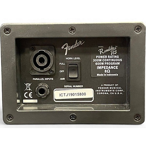 Used Fender RUMBLE 115 600W Bass Cabinet