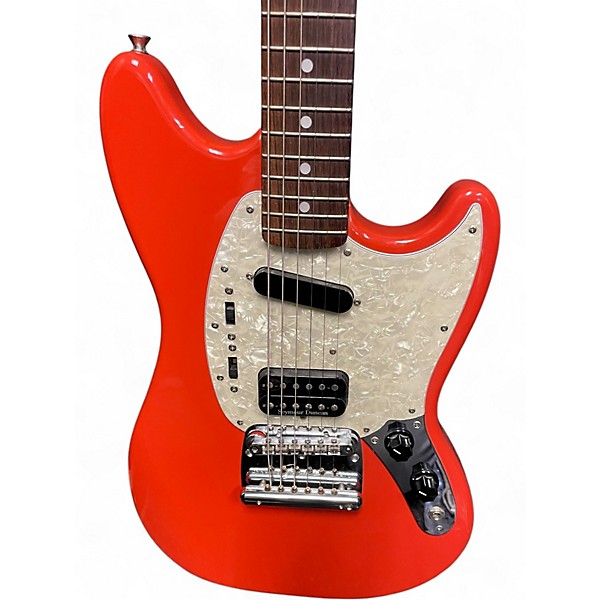 Used 2012 Fender Kurt Cobain Signature Mustang Fiesta Red Solid Body Electric Guitar