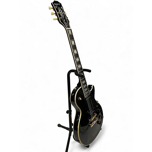 Used Epiphone Les Paul Custom P90 Black Solid Body Electric Guitar