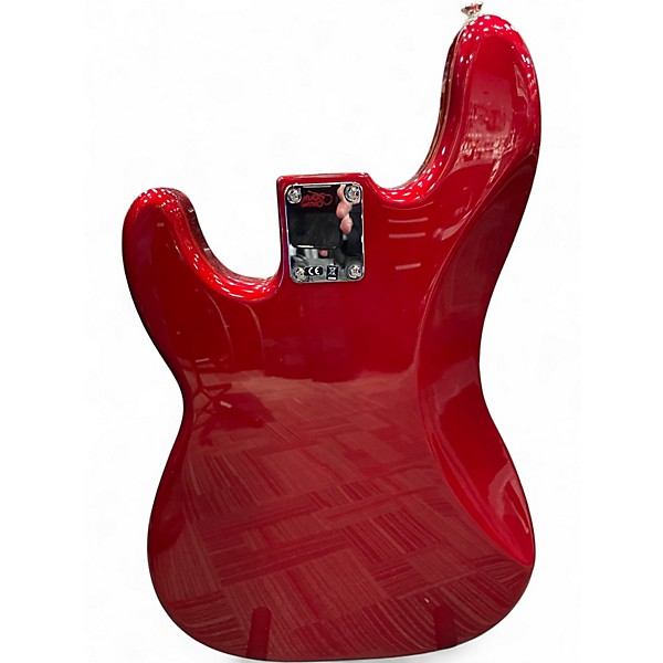 Used Fender Standard Precision Bass Candy Apple Red Metallic Electric Bass Guitar