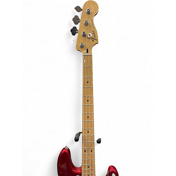 Used Fender Standard Precision Bass Candy Apple Red Metallic Electric Bass Guitar