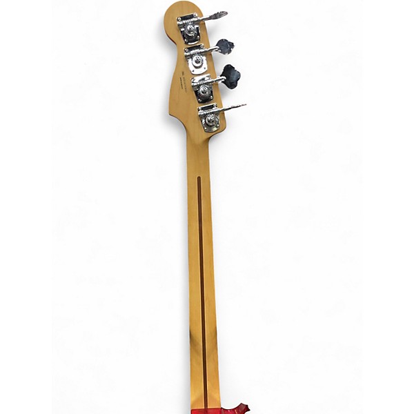 Used Fender Standard Precision Bass Candy Apple Red Metallic Electric Bass Guitar