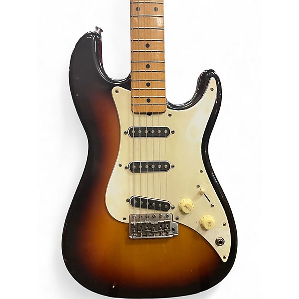 Vintage 1980s Squier Bullet Sunburst Solid Body Electric Guitar