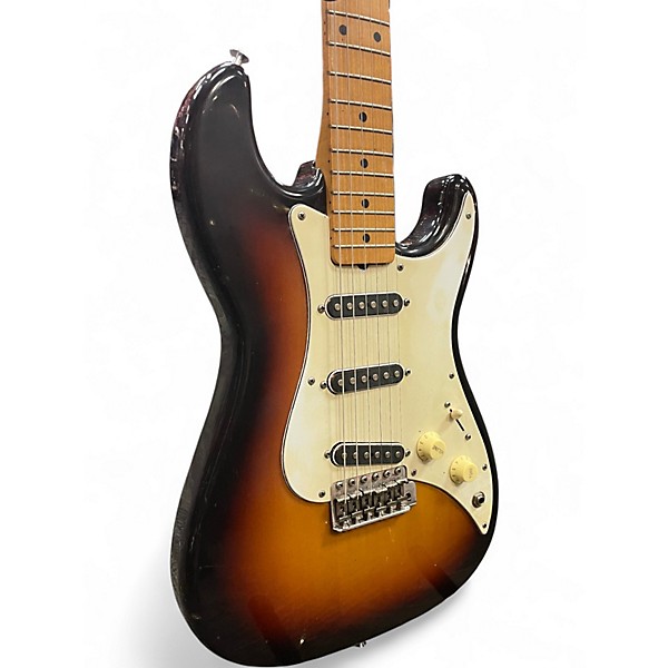 Vintage 1980s Squier Bullet Sunburst Solid Body Electric Guitar