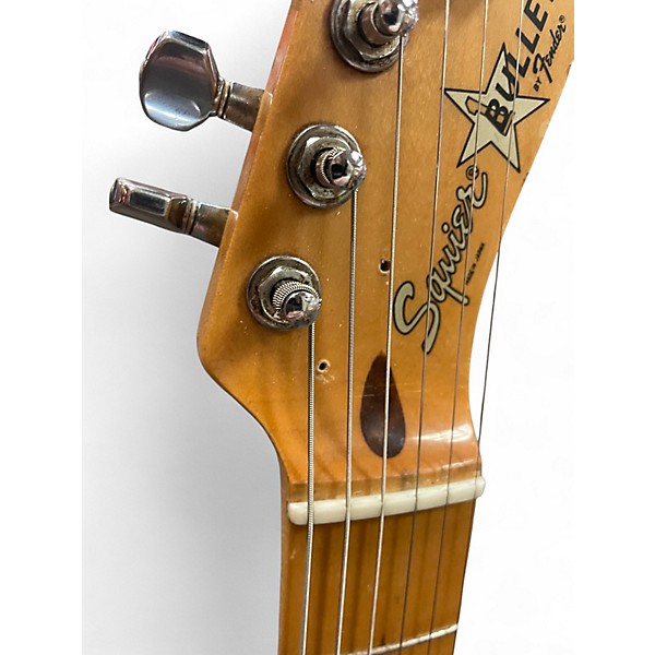 Vintage 1980s Squier Bullet Sunburst Solid Body Electric Guitar
