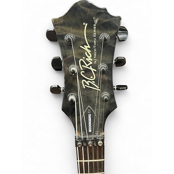 Used B.C. Rich NJ Series Mockingbird Trans Black Solid Body Electric Guitar