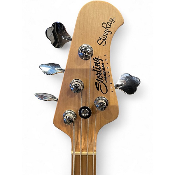 Used Sterling by Music Man Ray4 HH Olive Green Electric Bass Guitar