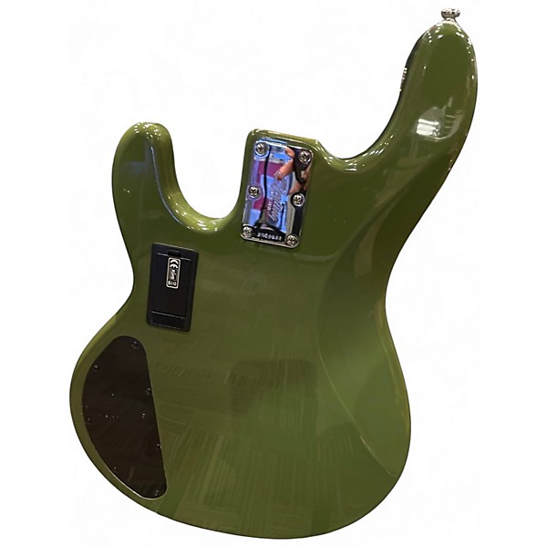 Used Sterling by Music Man Ray4 HH Olive Green Electric Bass Guitar