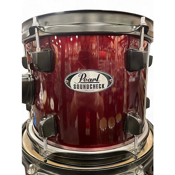 Used Pearl 5 Piece Soundcheck Wine Red Drum Kit