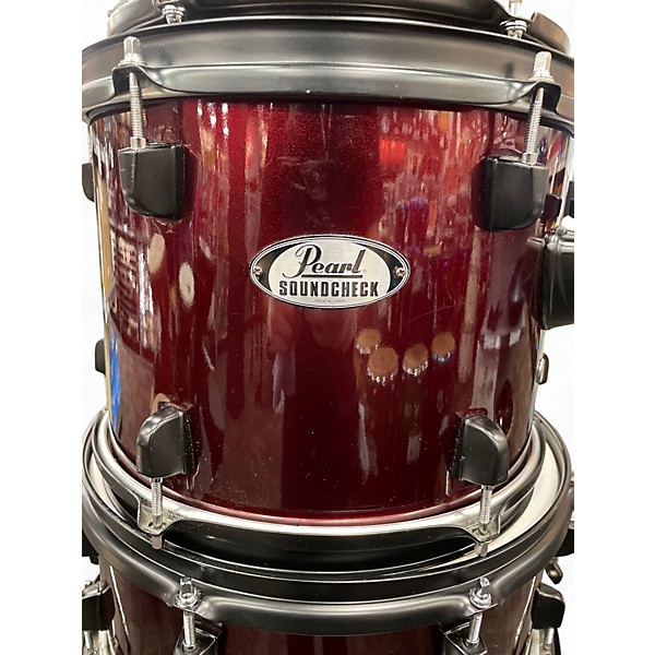 Used Pearl 5 Piece Soundcheck Wine Red Drum Kit