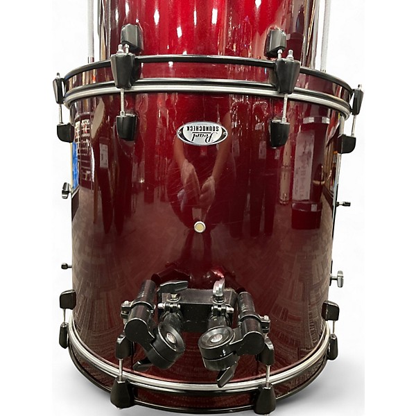 Used Pearl 5 Piece Soundcheck Wine Red Drum Kit