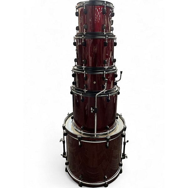 Used Pearl 5 Piece Soundcheck Wine Red Drum Kit