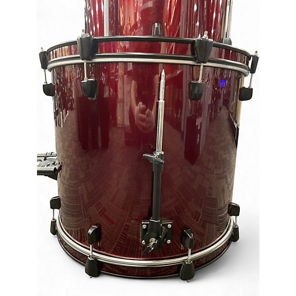 Used Pearl 5 Piece Soundcheck Wine Red Drum Kit