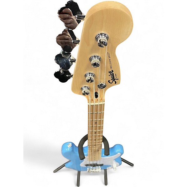 Used Squier Precision Bass Miami Blue Electric Bass Guitar
