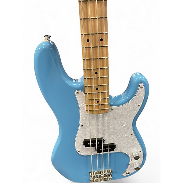 Used Squier Precision Bass Miami Blue Electric Bass Guitar
