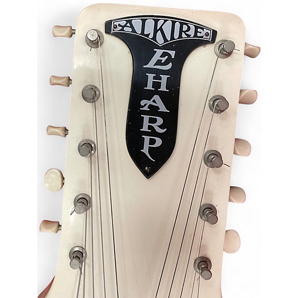Vintage 1960s Alkire E Harp 10 string steel Antique White Lap Steel