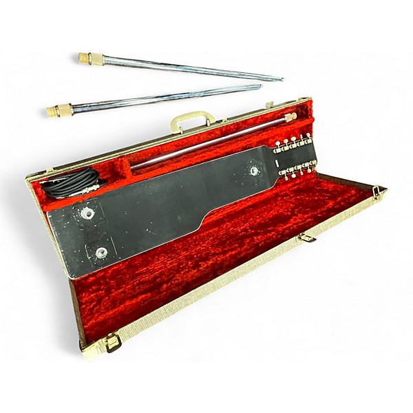 Vintage 1960s Alkire E Harp 10 string steel Antique White Lap Steel