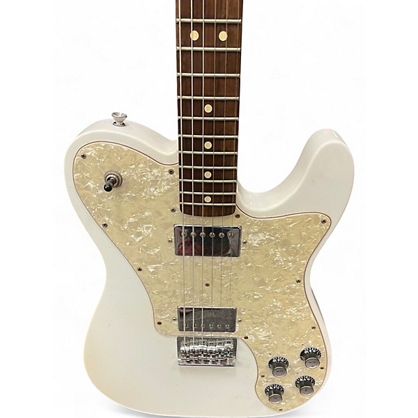 Used Fender Chris Shiflett Telecaster Deluxe WHITE Solid Body Electric Guitar