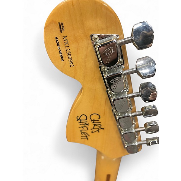 Used Fender Chris Shiflett Telecaster Deluxe WHITE Solid Body Electric Guitar