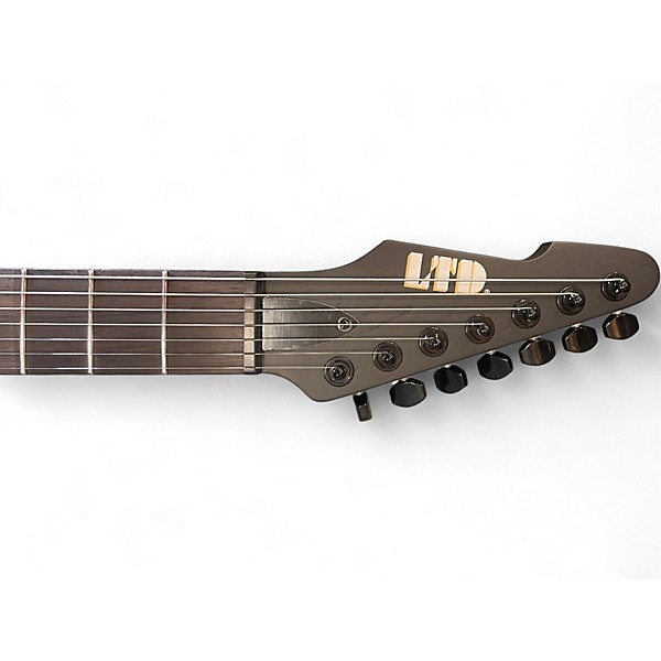 Used ESP AW-XJ7 BARITONE EVERTUNE Satin Black Baritone Guitars