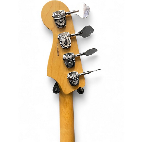 Used Fender American Elite Jazz Bass Black Electric Bass Guitar