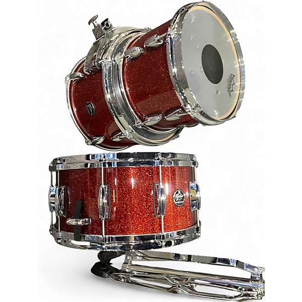 Used Gretsch Drums 6 Piece Renown orange sparkle Drum Kit