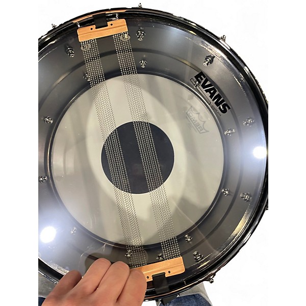 Used Ludwig 6.5X14 Black Magic Snare Black Drum