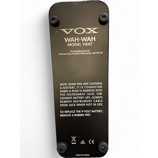 Used VOX V847 Reissue Wah Effect Pedal