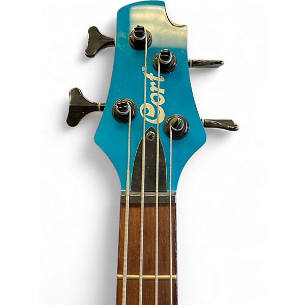 Used Cort Artisan Series C4 Deluxe Candy Blue Electric Bass Guitar