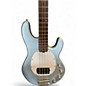 Used Sterling Audio StingRay Ray34 Firemist Silver Electric Bass Guitar thumbnail