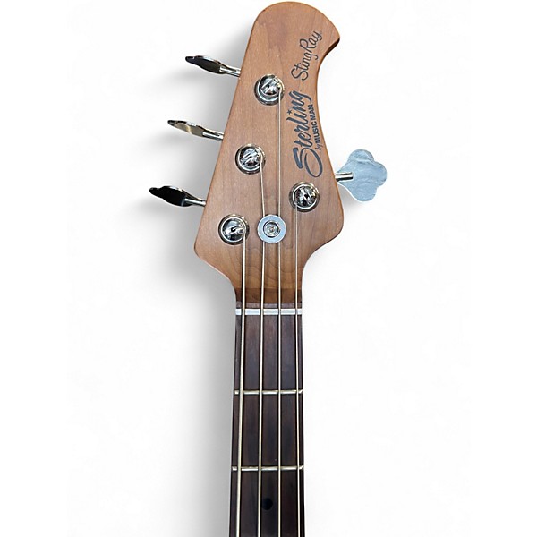 Used Sterling Audio StingRay Ray34 Firemist Silver Electric Bass Guitar