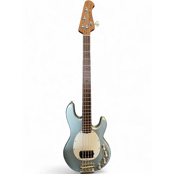 Used Sterling Audio StingRay Ray34 Firemist Silver Electric Bass Guitar